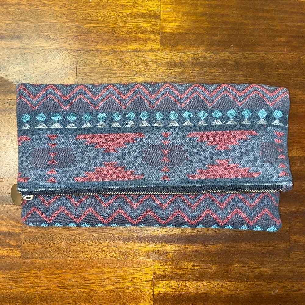 Aztec-Inspired Foldover Clutch